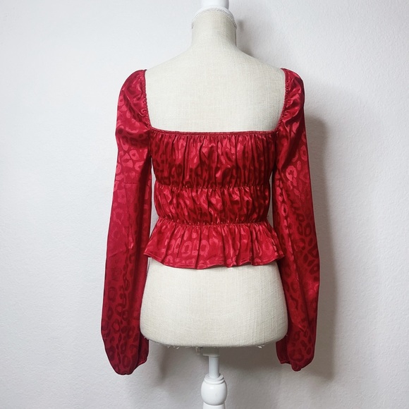 NWT Fashion Nova Loving You Too Much Satin Top - Picture 5 of 7